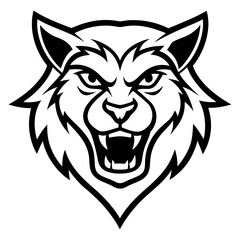 Fototapeta premium This is a bold and fierce animal tattoo mascot logo—perfect for sports teams, clubs, gaming avatars, or merchandise branding.