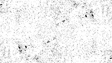 Rough black and white texture vector. Distressed overlay texture. Monochrome vintage surface with dirty pattern in cracks, spots, dots.