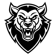 Obraz premium This is a bold and fierce animal tattoo mascot logo—perfect for sports teams, clubs, gaming avatars, or merchandise branding.