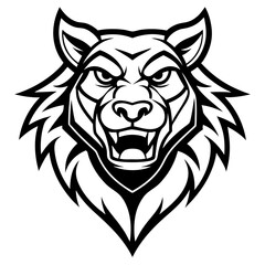 Obraz premium This is a bold and fierce animal tattoo mascot logo—perfect for sports teams, clubs, gaming avatars, or merchandise branding.