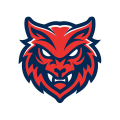 Fototapeta premium This is a bold and fierce animal tattoo mascot logo—perfect for sports teams, clubs, gaming avatars, or merchandise branding.