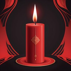 Chinese red candles for a traditional wedding or a cultural event