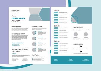 Modern Event Conference Agenda