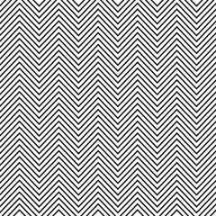 Black and White Chevron Geometric Seamless Pattern with Optical Illusion and Zigzag Lines