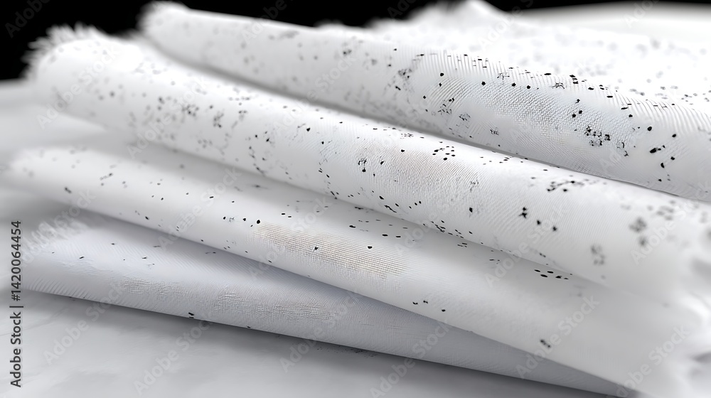 Poster delicate fabric with silver metallic speckles abstract pattern design elegant textile material conce