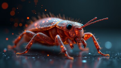 Fototapeta premium Close up shot of the red crab