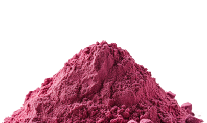 Vibrant pink powder minimalistic isolated on transparent background