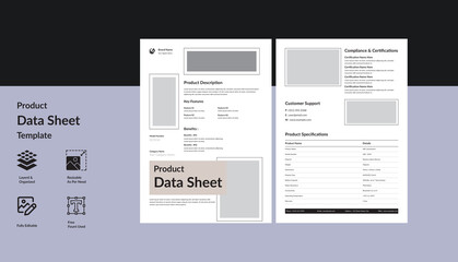 Obraz premium Clean Product Data Sheet