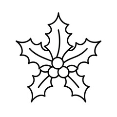 Obraz premium christmas holly leaves