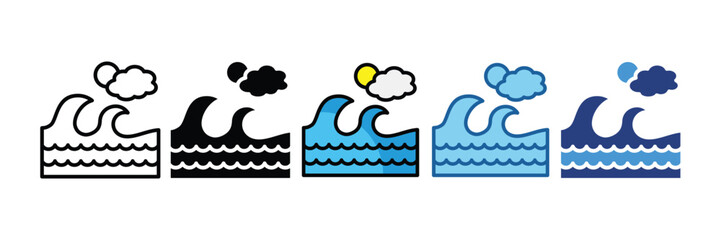 Ocean  Icon Element For Design