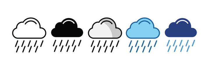 Rain  Icon Element For Design
