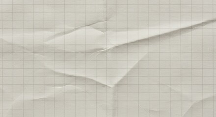 Crumpled Grid Paper Texture with Shadow Details for Graphic Design Use