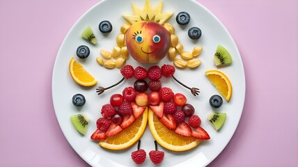 cute girl from fruits