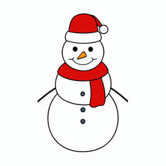 snowman with red hat