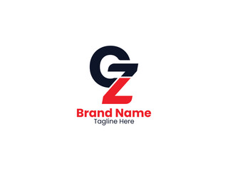 Creative modern initial letter CZ or GZ logo vector
