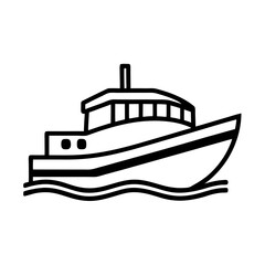 Obraz premium ship silhouette vector