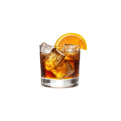 glass of cola with ice