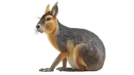 Realistic Patagonian Mara from Argentina Sitting Pose Transparent Background