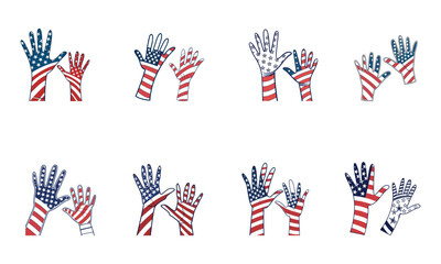 Patriotic Hand Holding American Flag – Symbol of Freedom and Unity.