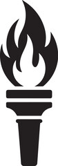 fire torch silhouette vector