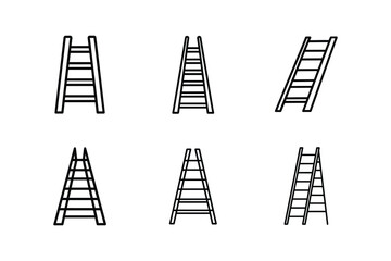 ladder line art vector illustration