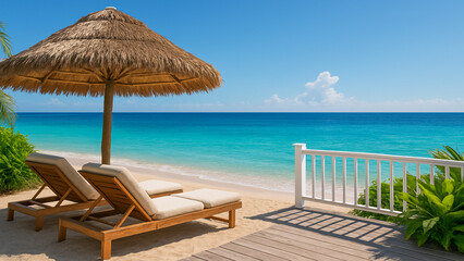 Fototapeta premium Seaside Beach Resort