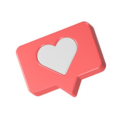 love post bubble talk 3d icon