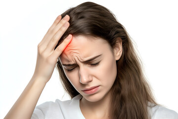 Fototapeta premium Woman Suffering from a Forehead Headache