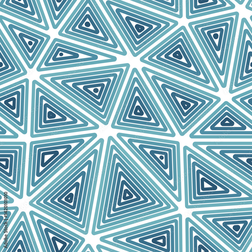 Poster triangular pattern background. big triangles size. multiple repeated inner triangles. single color t