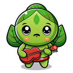  Illustration of Feverish Brussels Sprouts with Guitar
