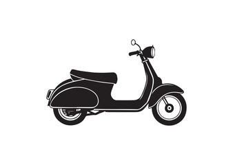 Obraz premium Scooter bike silhouette vector