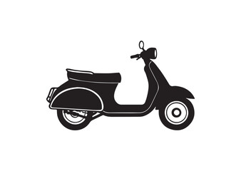 Obraz premium Scooter bike silhouette vector