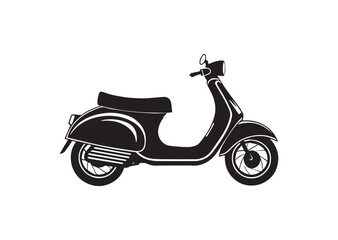 Obraz premium Scooter bike silhouette vector