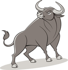 vector illustration of a bull