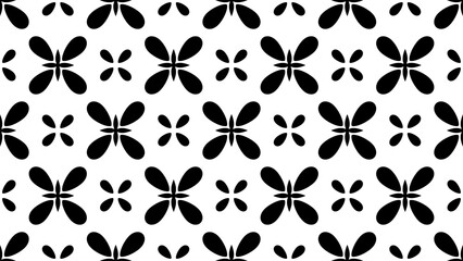 seamless pattern designed with abstract style and black color