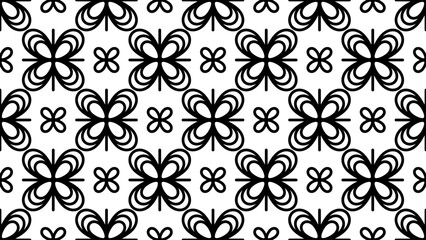 seamless pattern designed with abstract style and black color