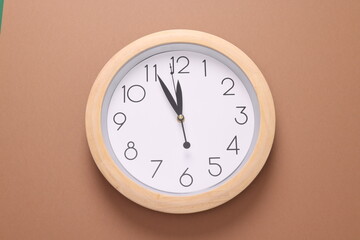 Close-up of a wall clock. The concept of time and work time is valuable for life, Alarm clock...