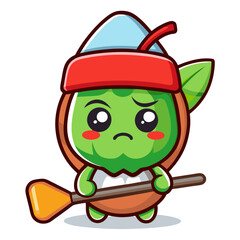  Sore Bell Pepper Vegetable Kayaking Illustration