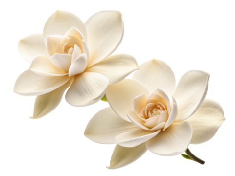 Beautiful gardenia flowers bloom gracefully, showcasing their delicate petals and enchanting fragrance that brings joy to any setting