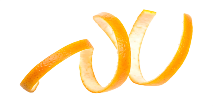 red grapefruit peels isolated on white background PNG. GENERATIVE AI