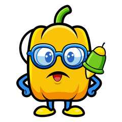  Bell Pepper Vegetable Character Collecting Art