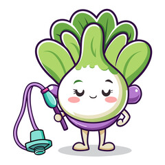  Sleepy Bok Choy Vegetable Graphic Design