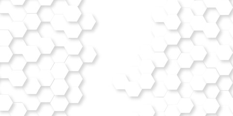 Abstract emboss white Hexagonal Background. Luxury White Pattern. Vector Futuristic minimal honeycomb mosaic white background. geometric mesh cell texture. modern futuristic wallpaper.