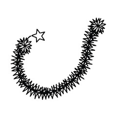 tinsel element on white background 