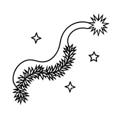 charismas tinsel element on white background