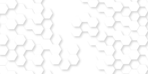 Abstract emboss white Hexagonal Background. Luxury White Pattern. Vector Futuristic minimal honeycomb mosaic white background. geometric mesh cell texture. modern futuristic wallpaper.