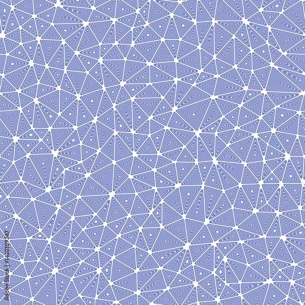 Poster mosaic background with multiple repeated inner triangles in a compact size. solid color style with a