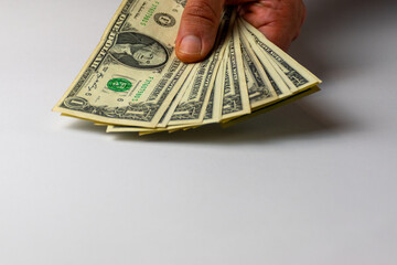 hand with money