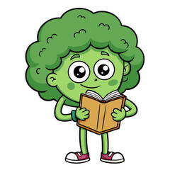  Heavy Broccoli Vegetable People Watching Illustration