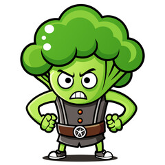  Broccoli Vegetable Character Leatherworking Art